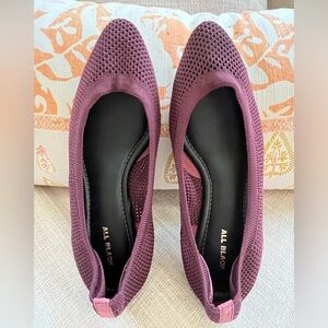 New ALL BLACK Mesh Flats in a Beautiful Wine Color. Women's Size: 37; U.S. 6.5.